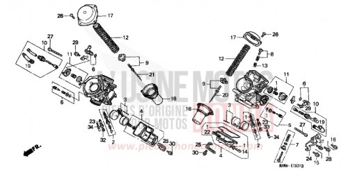 CARBURATEUR (PIECES CONSTITUTIVES) XL600VX de 1999